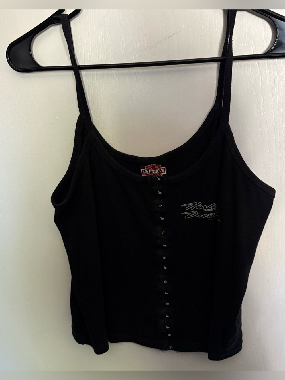 vintage Harley-Davidson black crop camisole